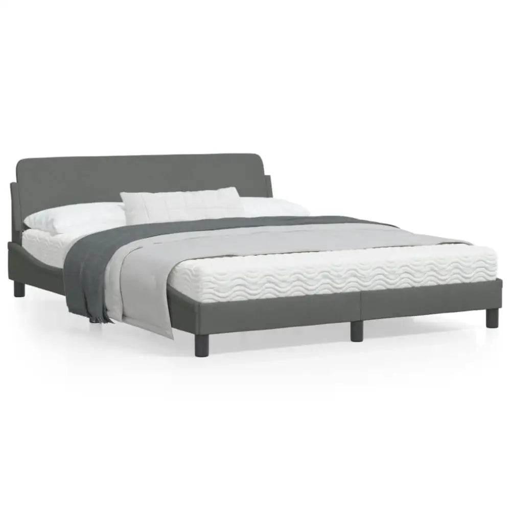 Gray Dreams Await: Your Bedroom Oasis! Drift into serene slumber with our Gray Upholstered Bed. This platform bed offers modern style and unparalleled comfort - Estalios