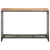 vidaXL Console Table Natural wood and black Solid acacia wood, iron - Estalios