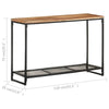 vidaXL Console Table Natural wood and black Solid acacia wood, iron - Estalios