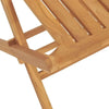vidaXL Folding Garden Chair Set of 4 Natural Wood Solid teak wood Medium - Estalios