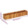 vidaXL Raised Bed Natural wood color Solid acacia wood Medium - Estalios