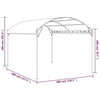 vidaXL Gazebo Cream and black Fabric (100% polyester), steel Large - Estalios