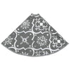 vidaXL Christmas Tree Skirt Grey 100% polyester Large Foldable - Estalios