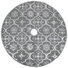 vidaXL Christmas Tree Skirt Grey 100% polyester Large Foldable - Estalios