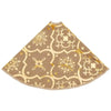 vidaXL Christmas Tree Skirt Yellow Polyester 59.1 in diameter Foldable - Estalios
