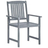 Acacia Wood Throne Room: 8 Gray & Green Armchairs - Estalios