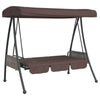 vidaXL Garden Swing Bench Coffee Brown - Estalios