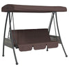 vidaXL Garden Swing Bench Coffee Brown - Estalios