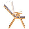 vidaXL Garden Chair Set of 2 Dark grey - Estalios