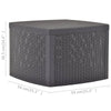 vidaXL Outdoor Table Mocha Polypropylene 21.3 in x 21.3 in Outdoor Table - Estalios