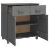 vidaXL Sideboard HAMAR Dark Gray Solid Wood Storage Solution - Estalios
