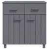 vidaXL Sideboard HAMAR Dark Gray Solid Wood Storage Solution - Estalios