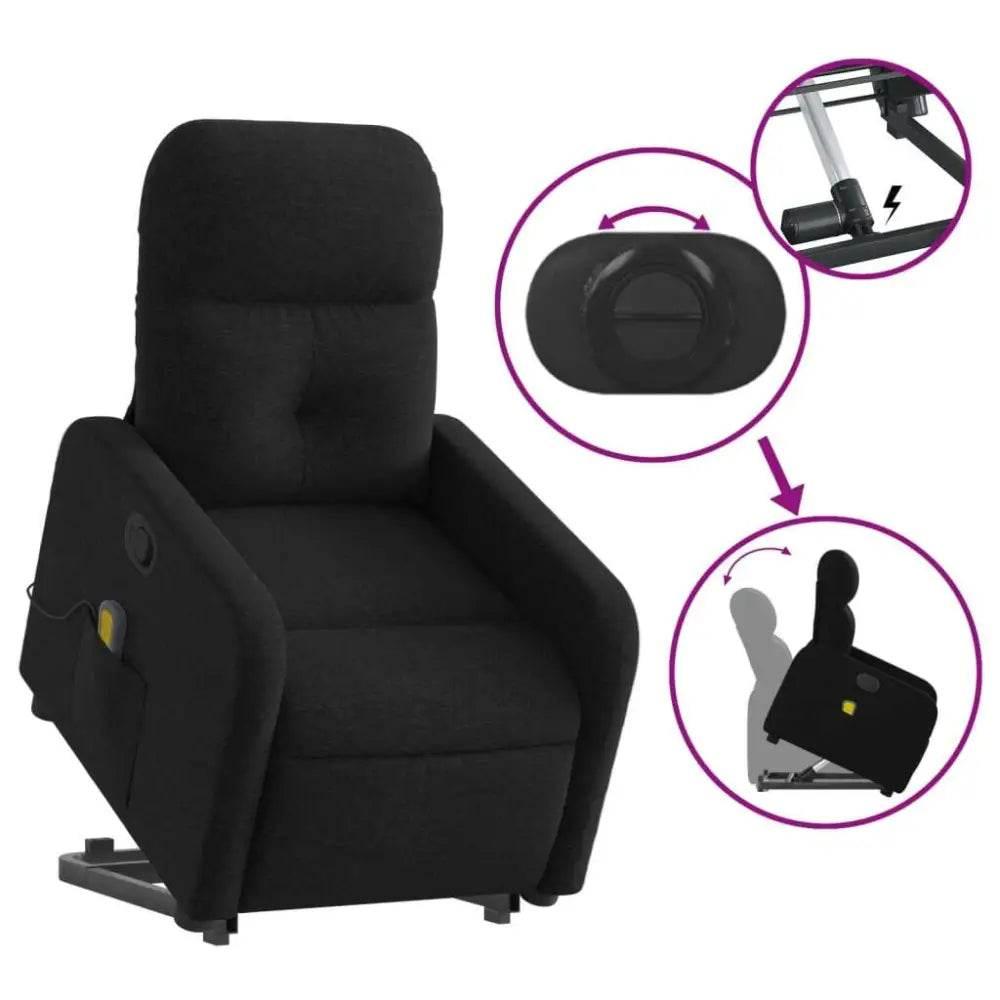 Unleash Maximum Relaxation: Black Massage Recliner! - Estalios