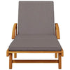 vidaXL Sun Lounger Set of 2 Brown Solid Acacia wood Standard Size - Estalios