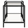 Unleash Style: Black Metal Tempered Glass Tea Table Set! Black Metal and Glass Nesting Coffee Table. - Black Metal and Glass Coffee Table Set - Estalios