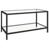 Unleash Style: Black Metal Tempered Glass Tea Table Set! Black Metal and Glass Nesting Coffee Table. - Black Metal and Glass Coffee Table Set - Estalios