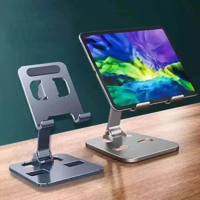 Modern Gold and Silver Aluminum Stand for Stylish Viewing - Estalios