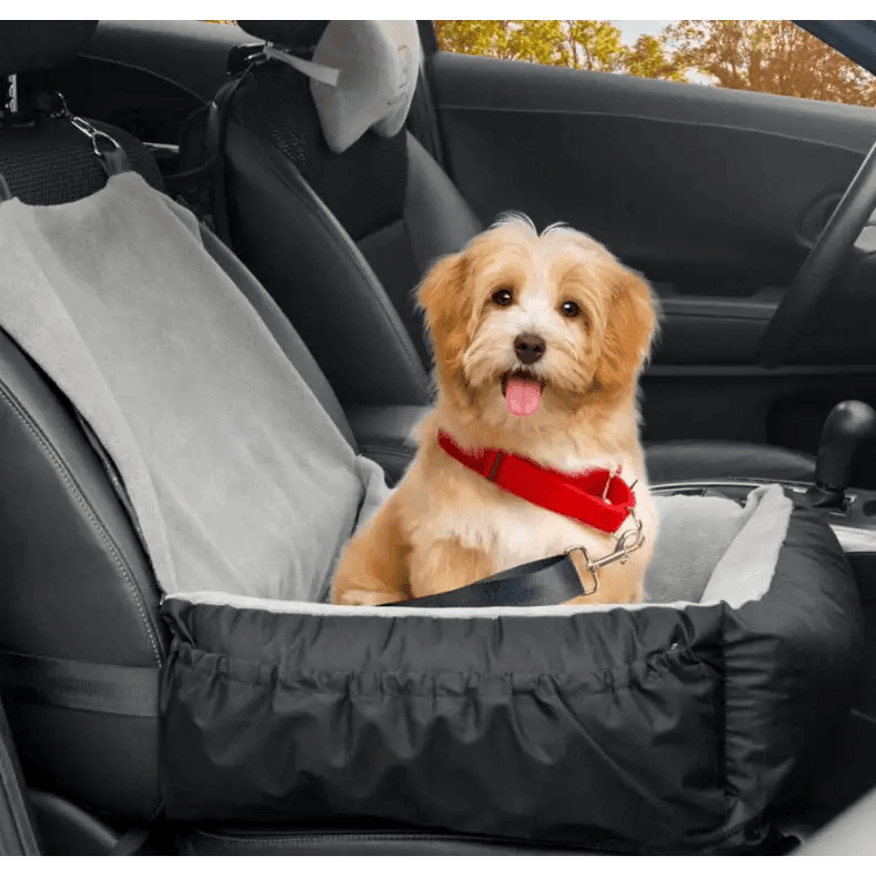 Pawsome Rides: The Ultimate Dog Car Seat! Keep your furry friend safe and comfy on every adventure with our Black and Gray Dog Car Seat. Designed - Estalios