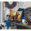 Welsh Terrier Fall Throw Pillow - Machine Washable Comfort - Estalios