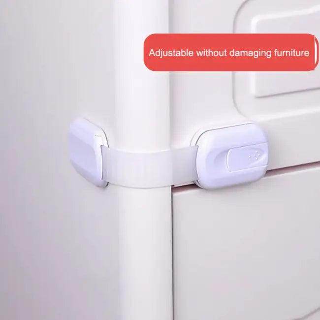 Bright and Bold White Child Safety Lock for Secure Homes - Estalios