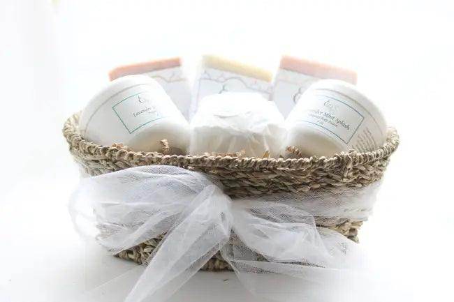 Wicker Gift Basket for Smooth Skin Pampering Treats - Estalios