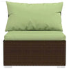 Green Cushion Outdoor Middle Wicker Sofa Seat - Estalios