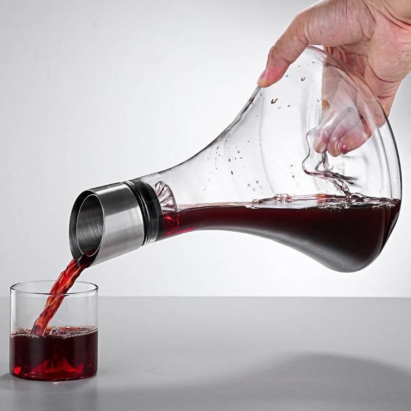 Wine Decanter Built-in Aerator Pourer for Perfect Flavor - Estalios
