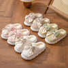 Winter Warm Fur Slippers for Women Cute Bow Non Slip Plush - Estalios