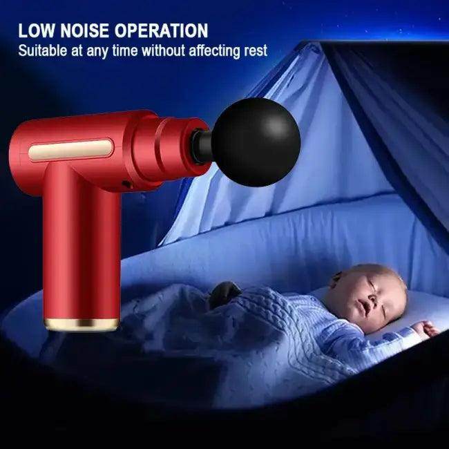 Black SpeedFlex Massage Gun with Versatile Attachments - Estalios