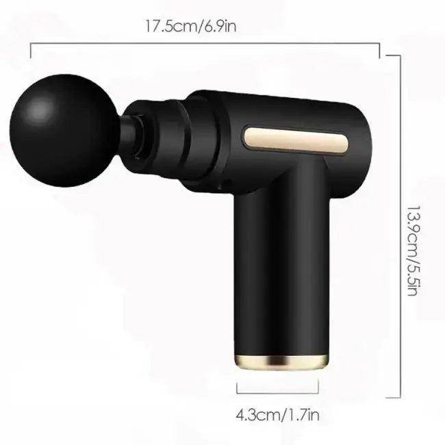 Black SpeedFlex Massage Gun with Versatile Attachments - Estalios