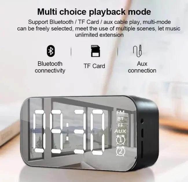 Wireless Bluetooth Alarm Clock with Stylish LED Display - Estalios