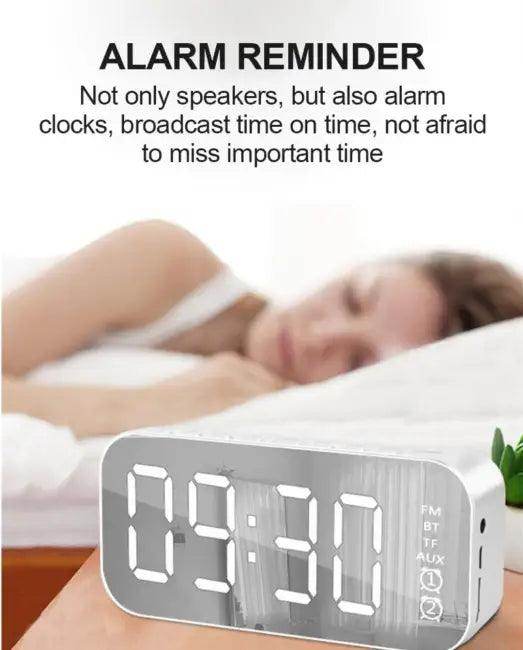 Wireless Bluetooth Alarm Clock with Stylish LED Display - Estalios