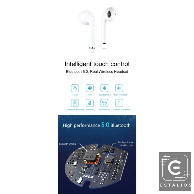 Smart Touch Wireless Earbuds with Sleek Charging Case - Estalios
