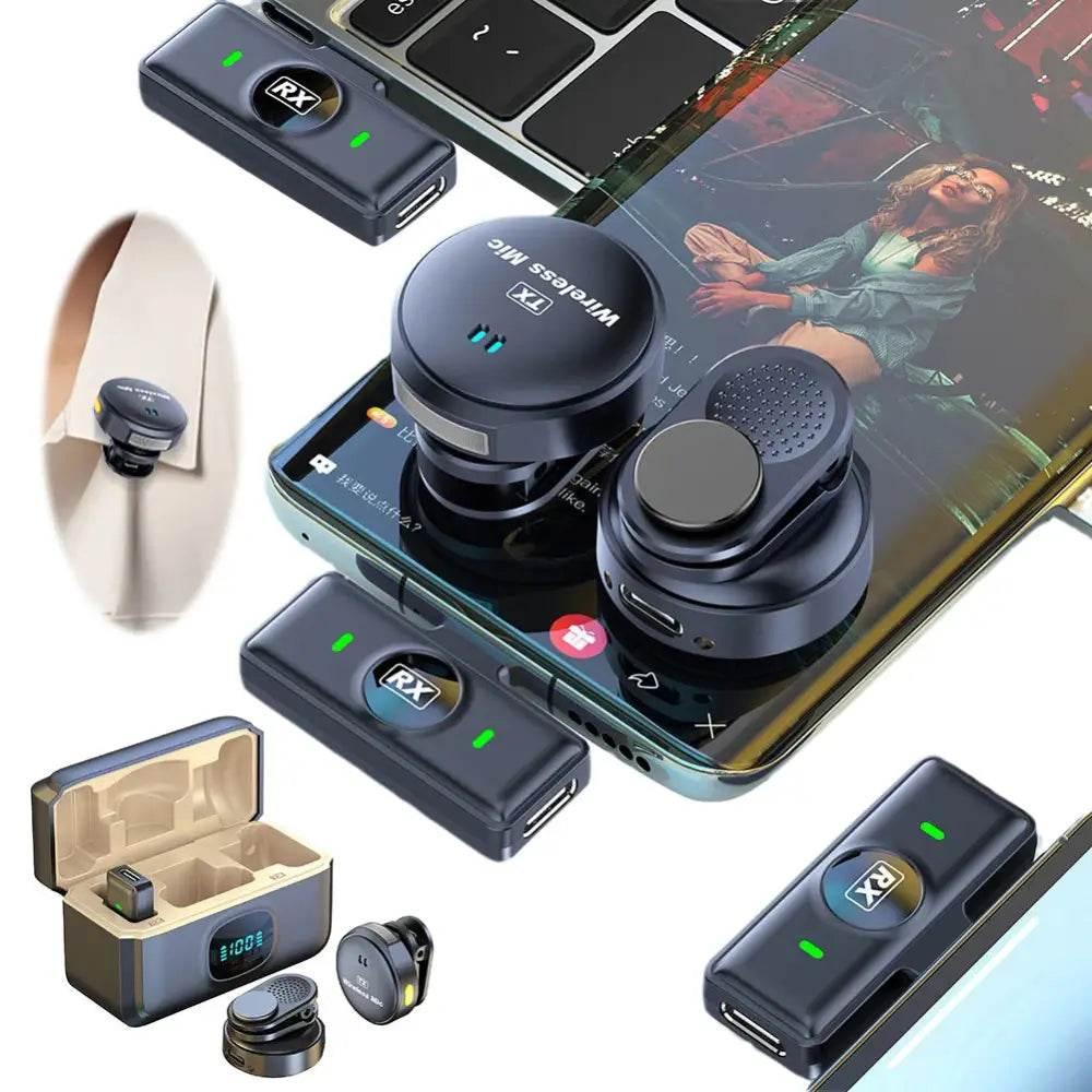 Wireless Magnetic Collar Microphone for YouTube Vlogs - Estalios
