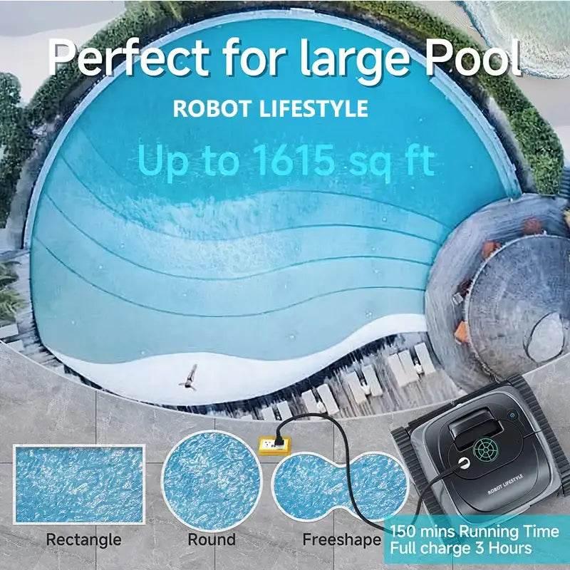 Wireless Robotic Swimming Pool Cleaner C1 with APP Control - Estalios