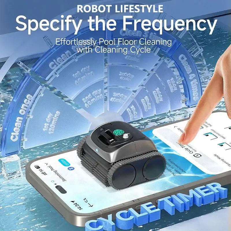 Wireless Robotic Swimming Pool Cleaner C1 with APP Control - Estalios