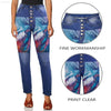 Women's Jeans with Front Printing Made in USA Ships Only - Estalios