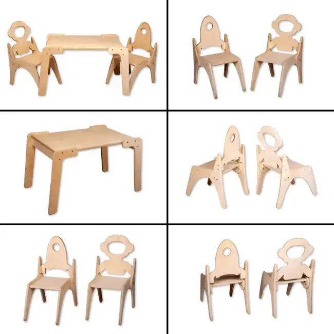 Adventure Awaits with the Wooden Monkey Table Set - Estalios