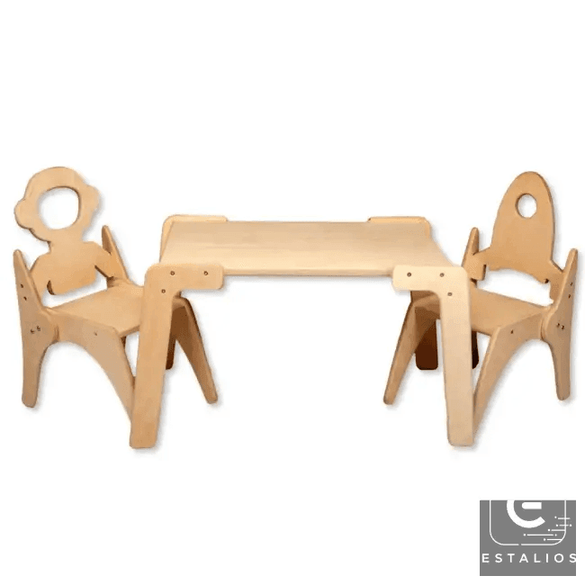 Adventure Awaits with the Wooden Monkey Table Set - Estalios