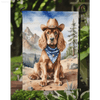 Yeehaw! Cowboy Dog Garden Flag: Unleash the Wild West! Howdy Partner! Spruce Up your Yard with this Adorable Watercolor Dog Garden Flag Featuring - Estalios