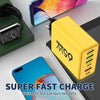 Bold Yellow 65W Multi-Port Fast Charger for Quick Power - Estalios