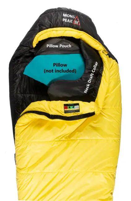 Yellow and Black Sleeping Bag for Cozy Outdoor Comfort - Estalios