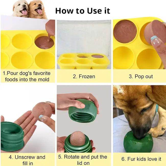 Yellow Dog Treat Mold for Power Chewer Pupsicles Fun - Estalios