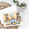 Whimsical Yellow Labrador Chef Greeting Cards Pack of 8 - Estalios
