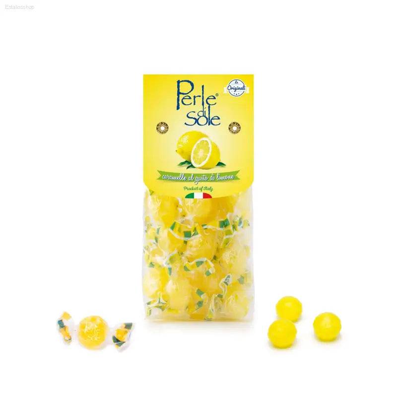 Lemon flavored hard candies.
