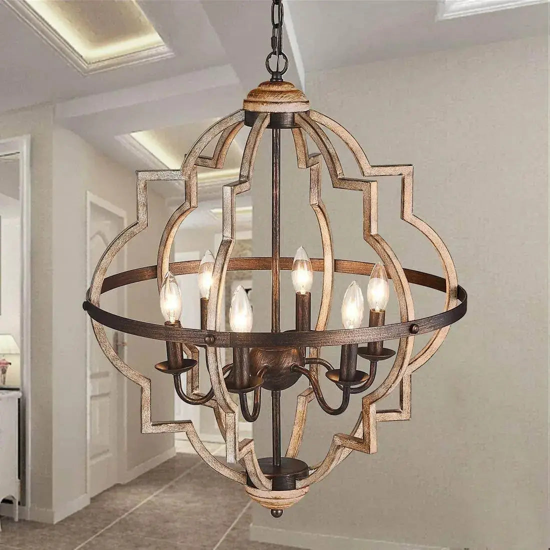 Chandeliers.