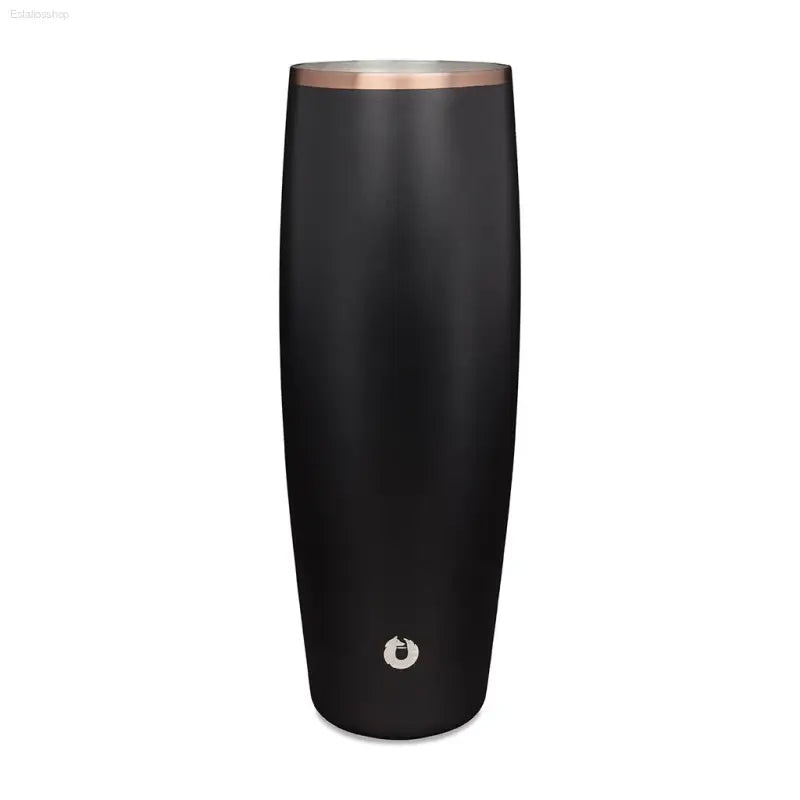 Sleek black tumbler with copper rim from FIZZIT Excellent Drinkware Collection for stylish refreshment