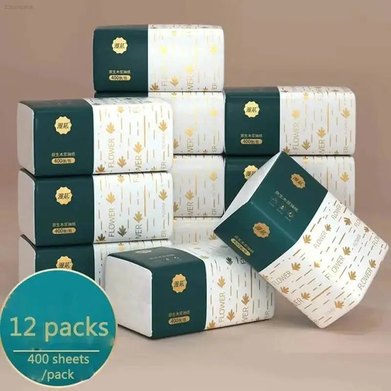 Stacked floral tissue boxes from Paper Products collection, perfect for towel napkin displays