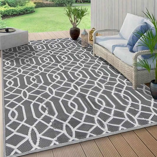 Waterproof Reversible Outdoor Rug For Patios And RV Camping - Estalios