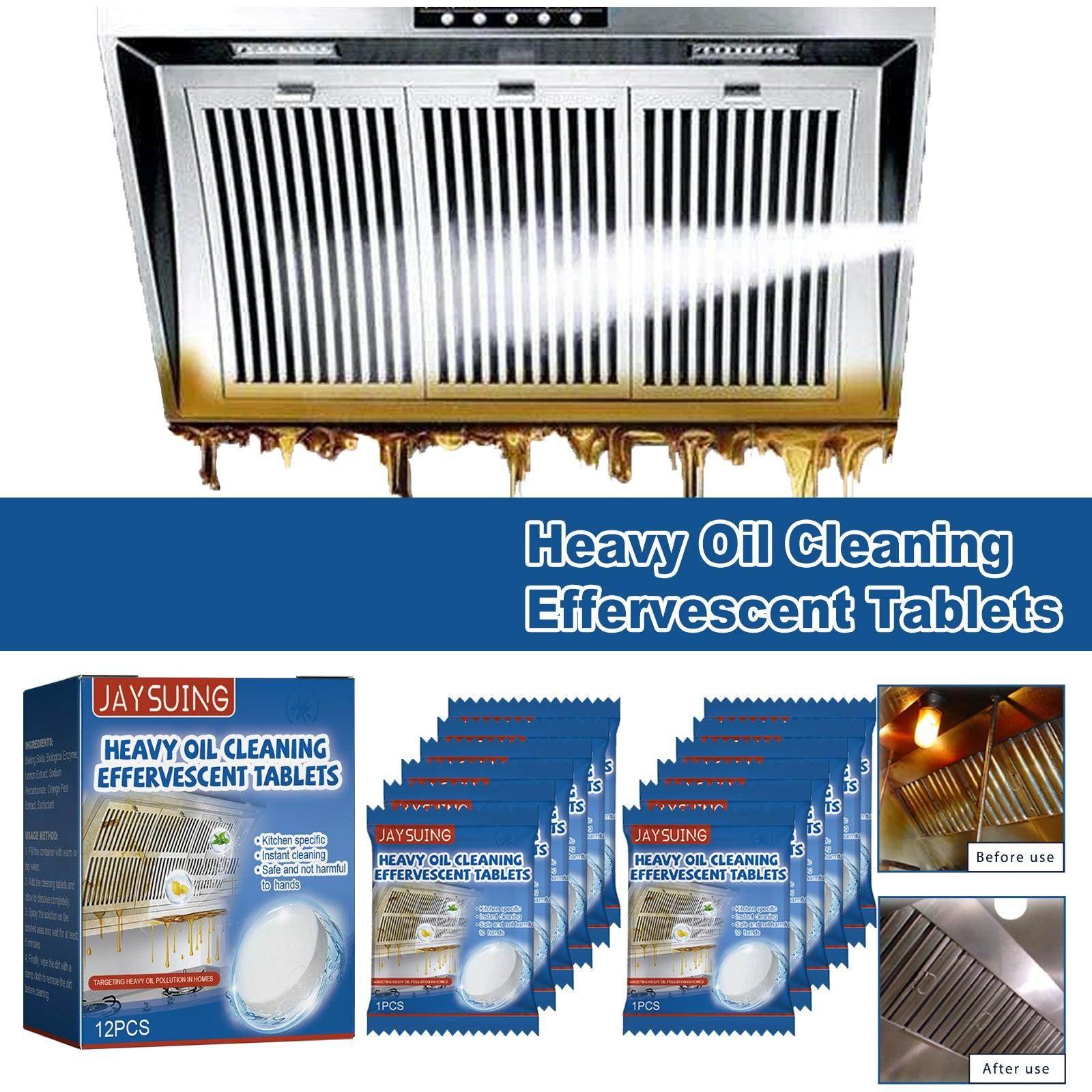 Kitchen Oil Stain Cleaning Tablets Heavy Oil Dirt Stain Cleaning Effervescent Tablets Kitchen Range Hood Cooktop - Estalios